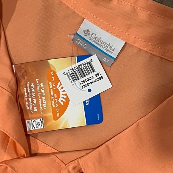 Columbia, Coral Short Sleeve Buttondown 4XL, 718-D - Picture 3 of 4